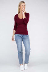 Essential V-Neck Long Sleeve T-Shirt, Ambiance Apparel, $ 25.00