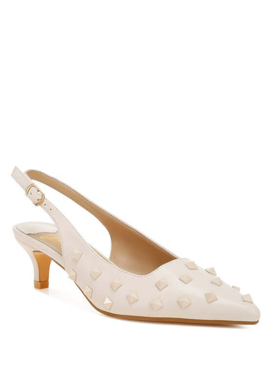 Hegron Stud Embellished Kitten Heels, Heels, $ 69.00, A Moment Of Now™