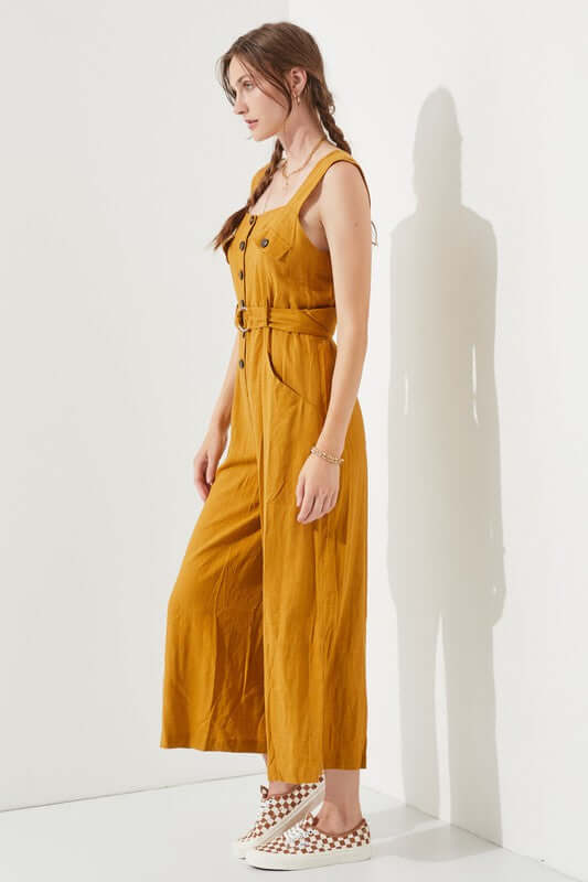 Stylish Sleeveless Square Neck Jumpsuit, Jumpsuits, $ 86.95, A Moment Of Now™