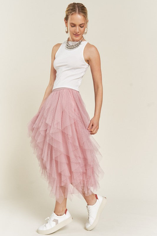 Shop Polka Dot Mesh Midi Tutu Skirt | USA Women's Boutique Clothing , Skirts, USA Boutique