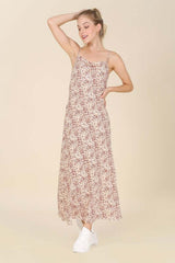 Beige Leopard Cami Dress with Chain Trim, Lilou, A Moment Of Now