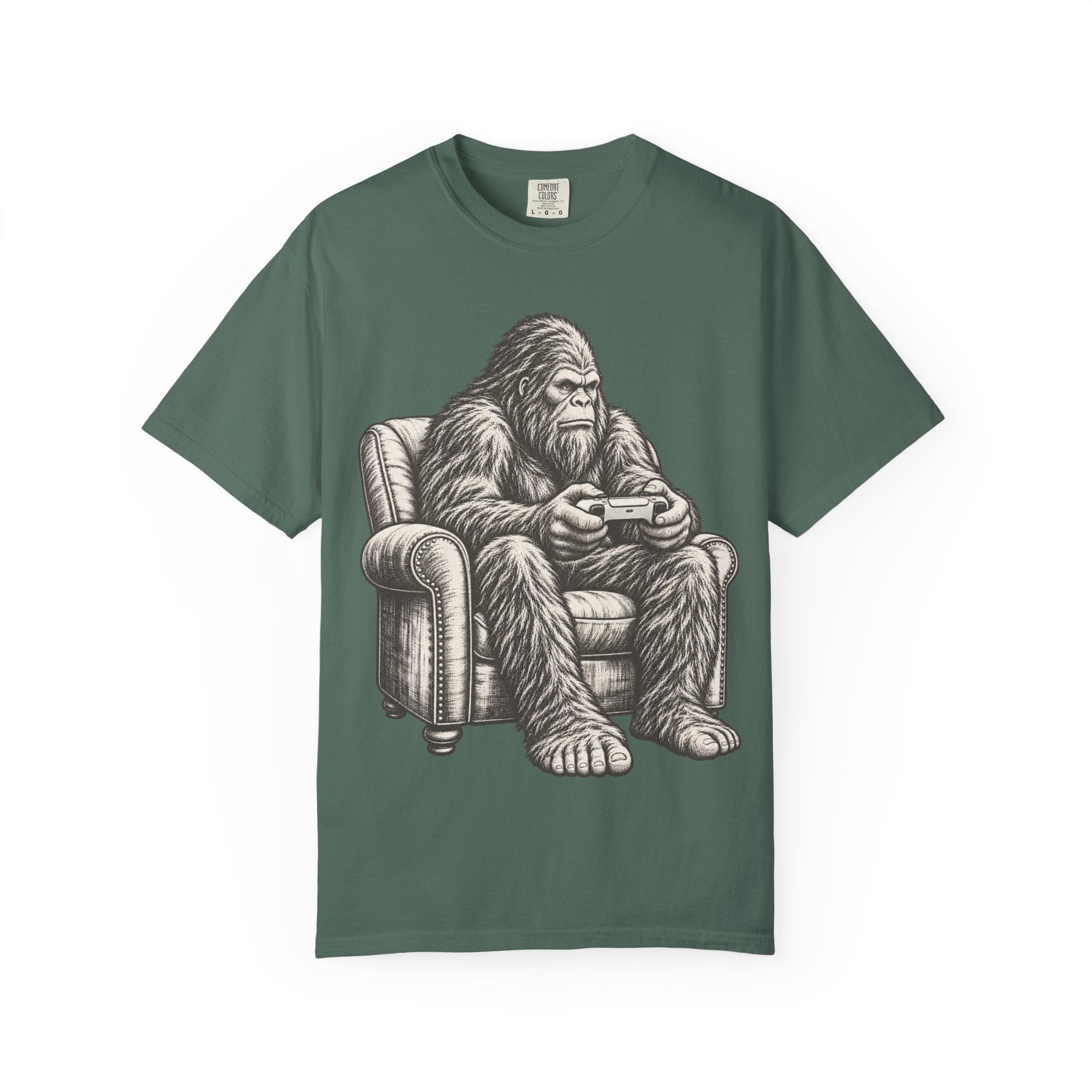 Bigfoot Gamer T-Shirt — Sasquatch gaming Comfort Colors® 1717 graphic tee, product image 10