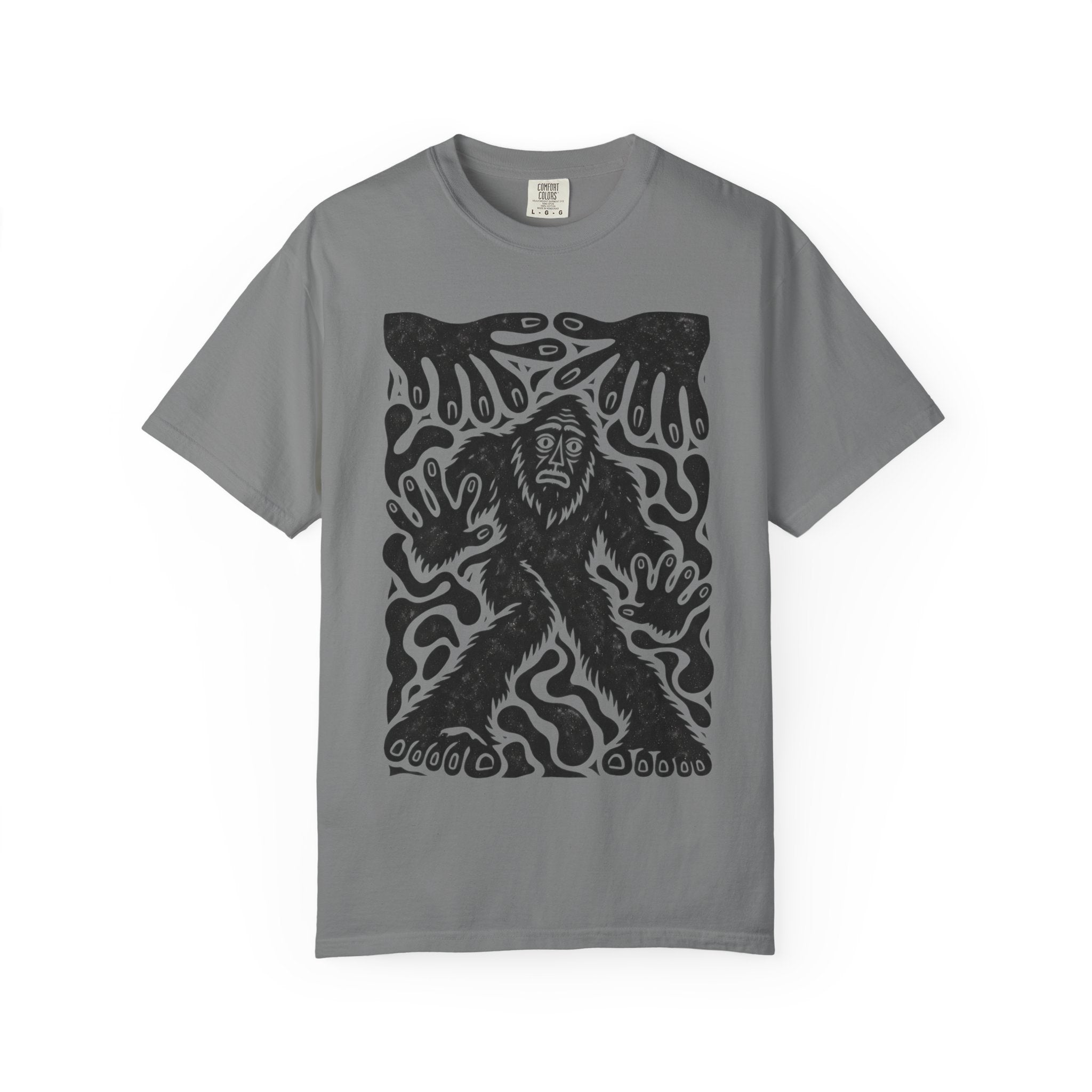 Surreal Haunted Bigfoot Graphic T-Shirt | Vintage Sasquatch Tee