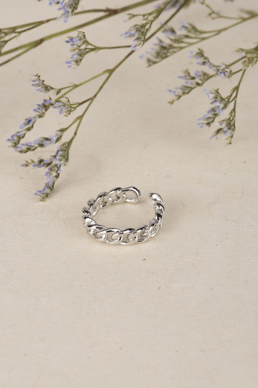 Shop Korean Silver Open Chain Ring | Shop Boutique Fashion Jewelry, Rings, USA Boutique