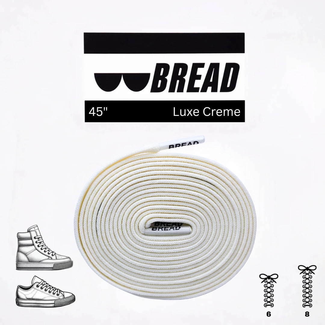 Luxe Creme Bread Laces Elastic Shoelaces