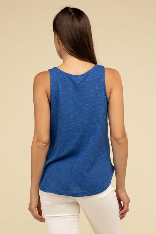 Solid V Neck Sleeveless Cami Tank Top, ZENANA, $ 19.95