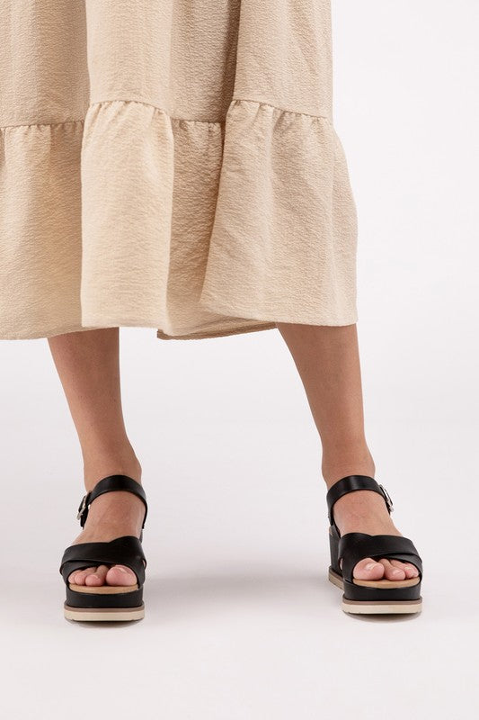 Shop Women's Clever-S Cross Strap Wedge Sandals | USA Boutique Shoes Shop, Sandals, USA Boutique