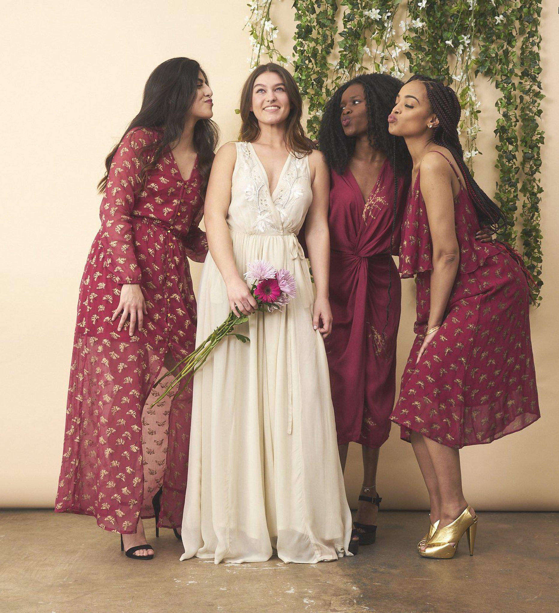Floral Embroidered Wedding Dress in Cream + Silver | Boutique In USA, Wedding Dress, $ 528.00, A Moment Of Now™