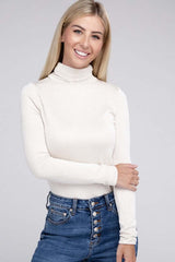 Ribbed Turtle Neck Long Sleeve Top, ZENANA, $ 25.00