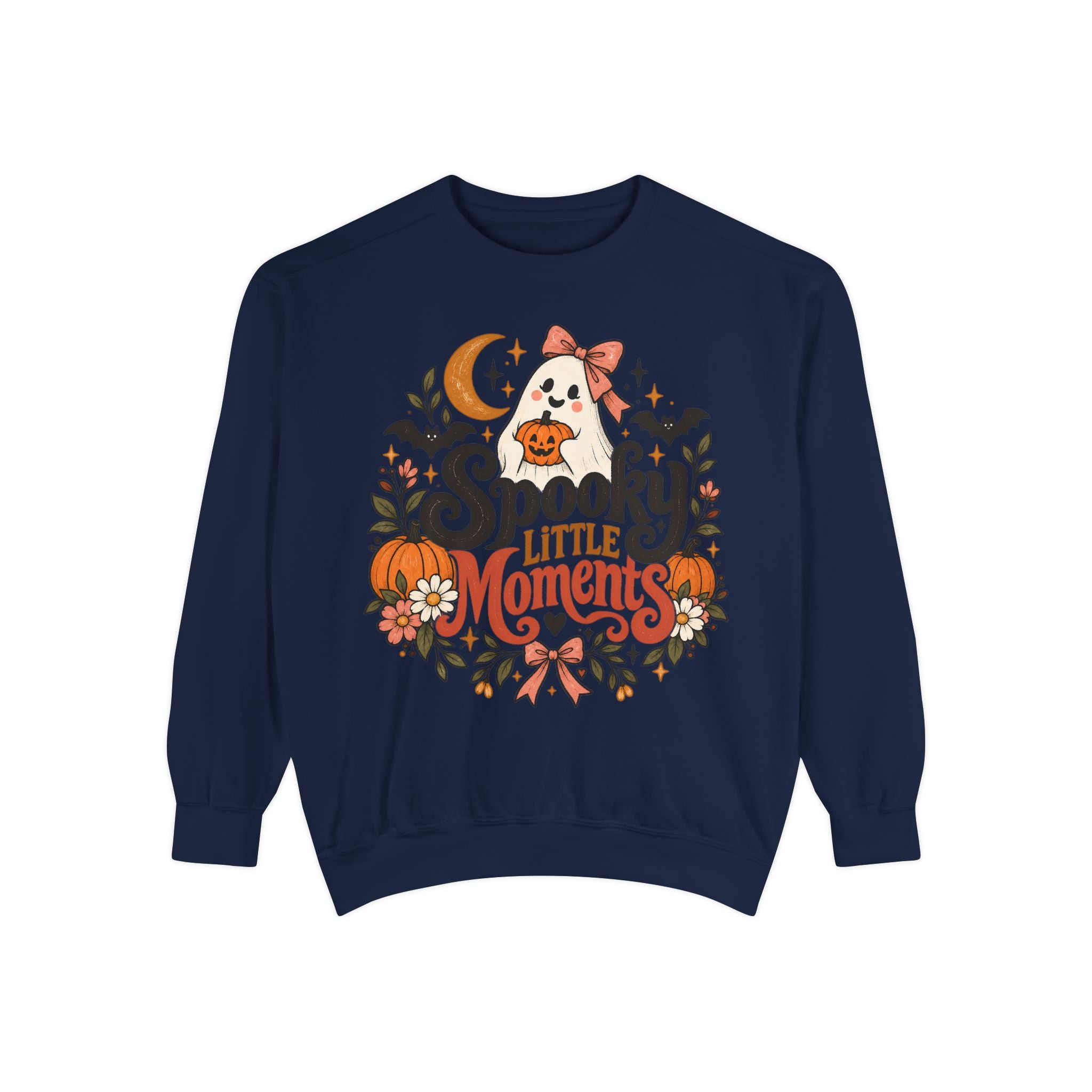 Vintage-inspired cute ghost Halloween sweatshirt product image