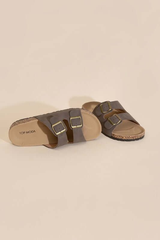 MARS-1 Arizona Style Buckle Strap Slides Eva Sole Sandals, Top Guy Footwear, $ 25.00