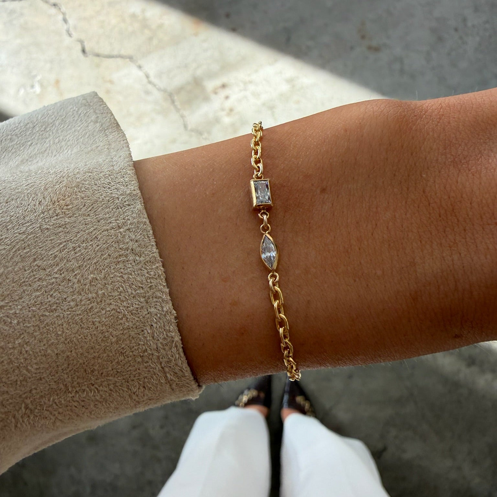 two stone bracelet, Bracelets, $ 78.00, A Moment Of Now™
