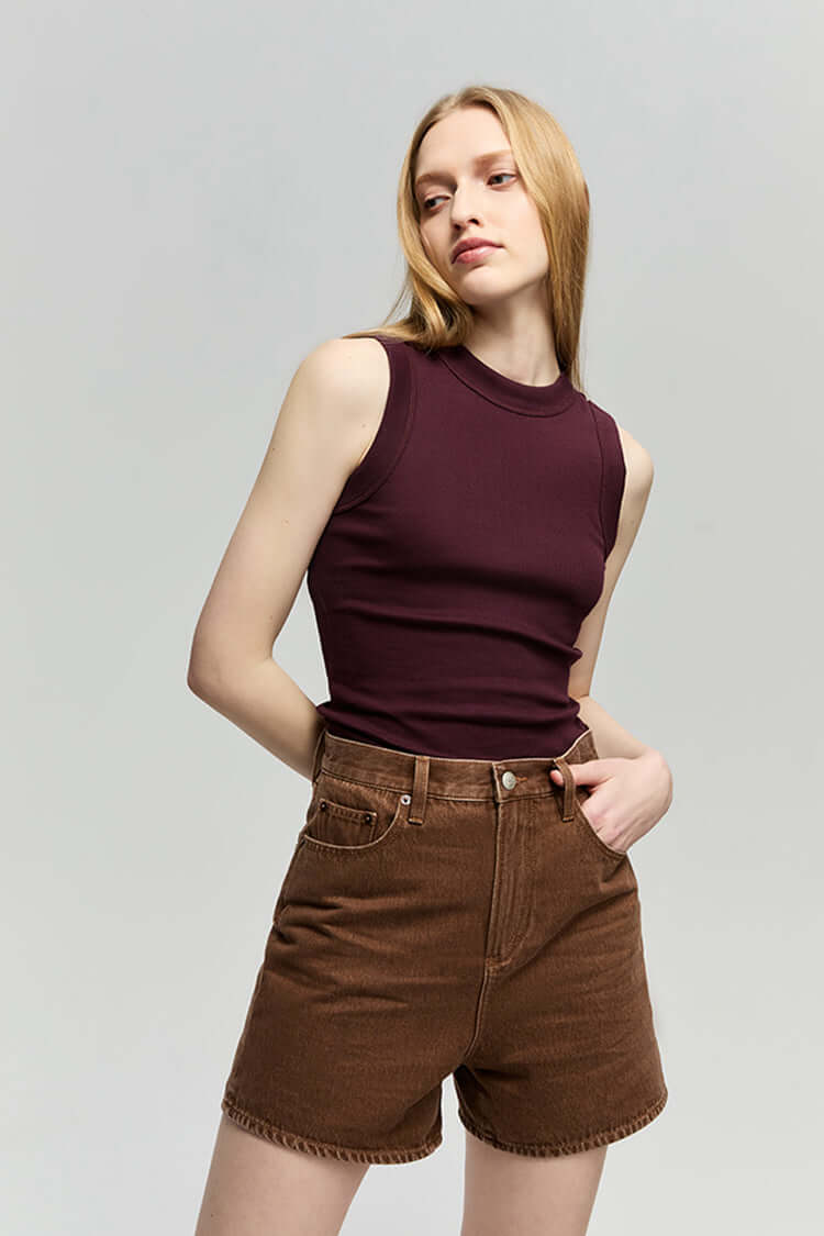 Easy Buckle Shorts | Hey Joanie – High-Rise Denim Shorts, Shorts, $ 88.00, A Moment Of Now™