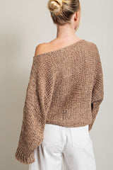 Shop Women's Mocha Brown Loose Fit Knit Top Sweater | Boutique Clothing, Sweaters, USA Boutique