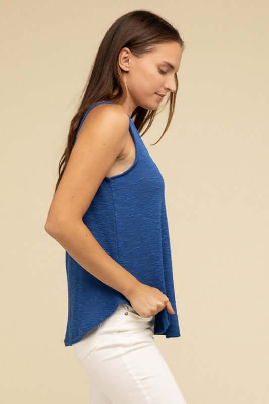 Solid V Neck Sleeveless Cami Tank Top, ZENANA, $ 19.95