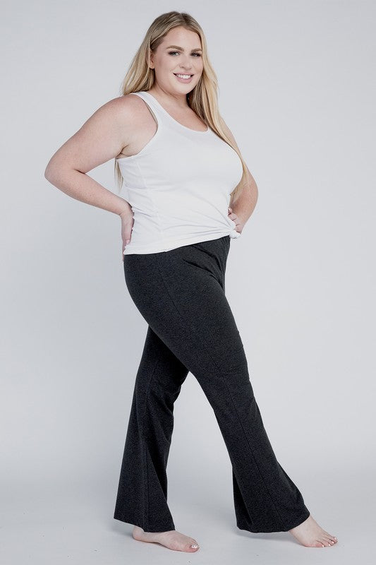 Plus Size Everyday Comfy Flare Stretchy Pants