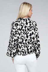 Allover Animal Print Collared Shirt, Nuvi Apparel, $ 35.95