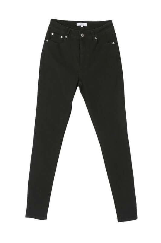 Black Denim Slim Fit Mid-Rise Skinny Jeans, Lilou, A Moment Of Now