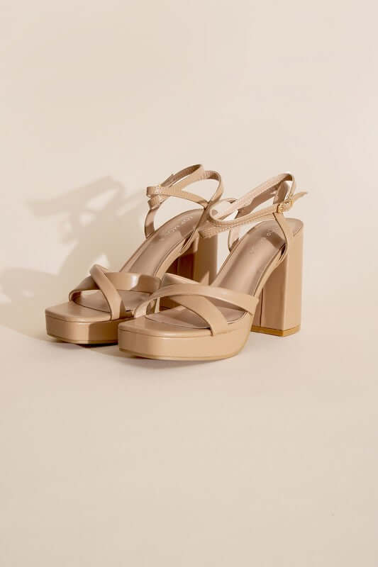 VALOR-1 Cross Ankle Strap Platform Heels Sandals, Top Guy Footwear, $ 45.00