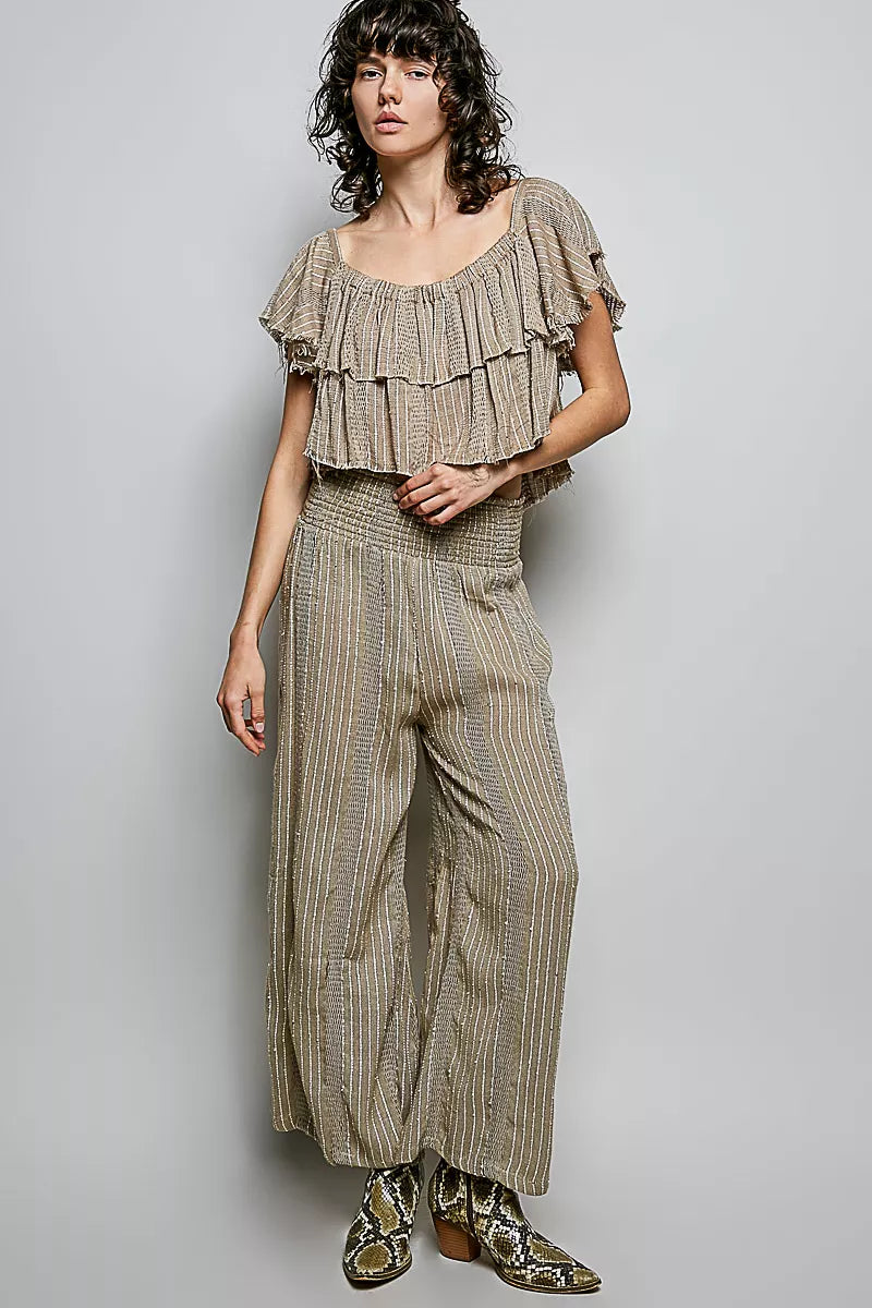 POL Off-Shoulder Ruffle Crop Top, Tops, $ 49.00, A Moment Of Now™