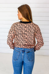 Leopard Bomber in Blush + Black | Boutique In USA, Jackets, $ 130.00, A Moment Of Now™
