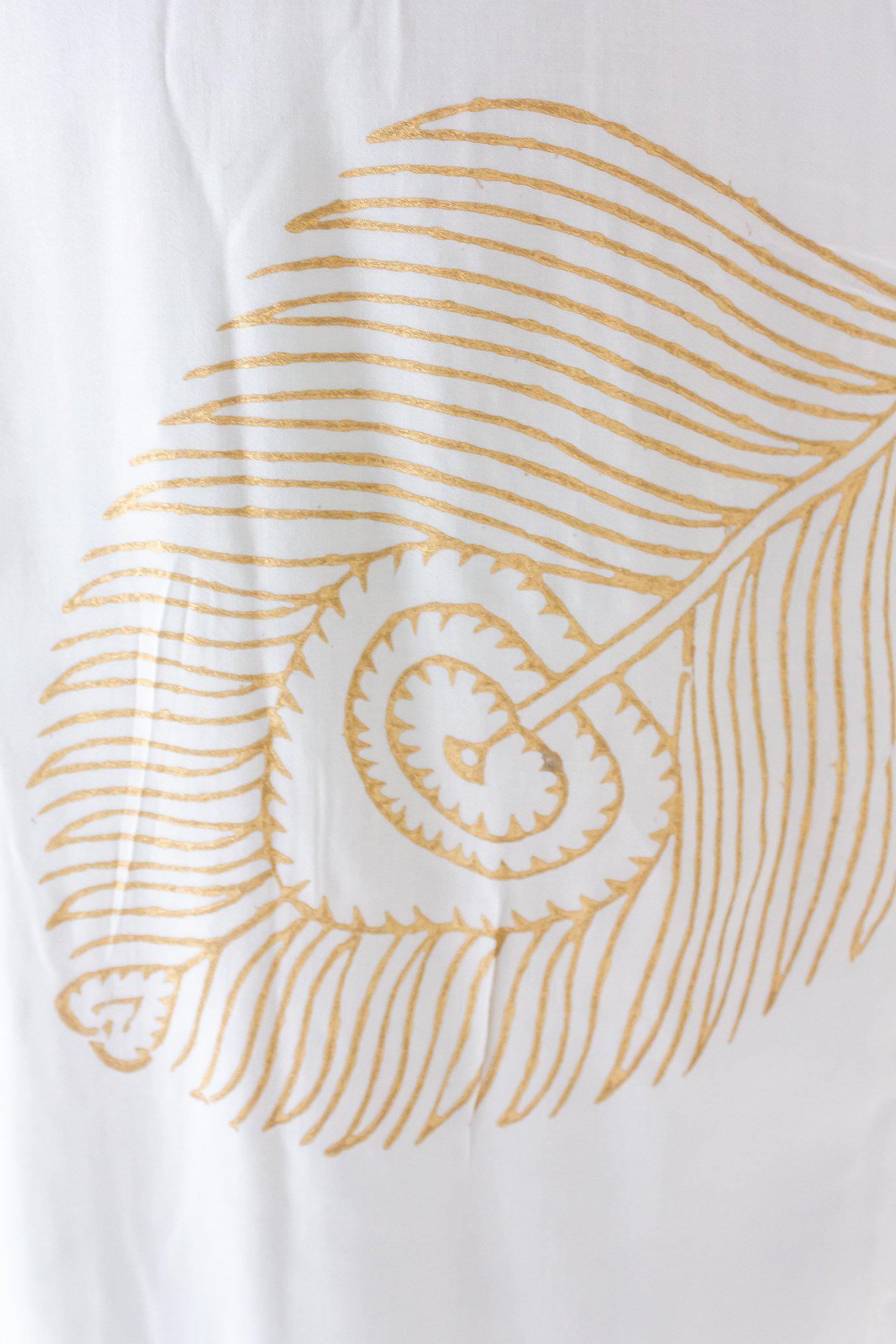 Peacock Maxi Wrap Dress in White + Gold | Boutique In USA, Dresses, $ 180.00, A Moment Of Now™