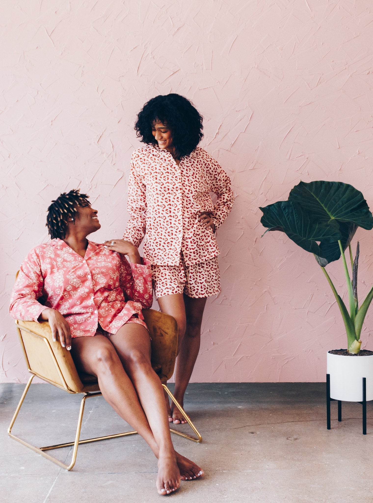 Organic Cotton Leopard Pajama Set in Blush + Berry | Boutique In USA, PJs, $ 120.00, A Moment Of Now™