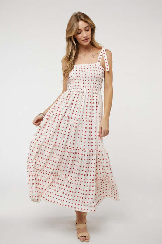 Printed Smocked Ruffle Maxi Dress, Davi & Dani, $ 68.95