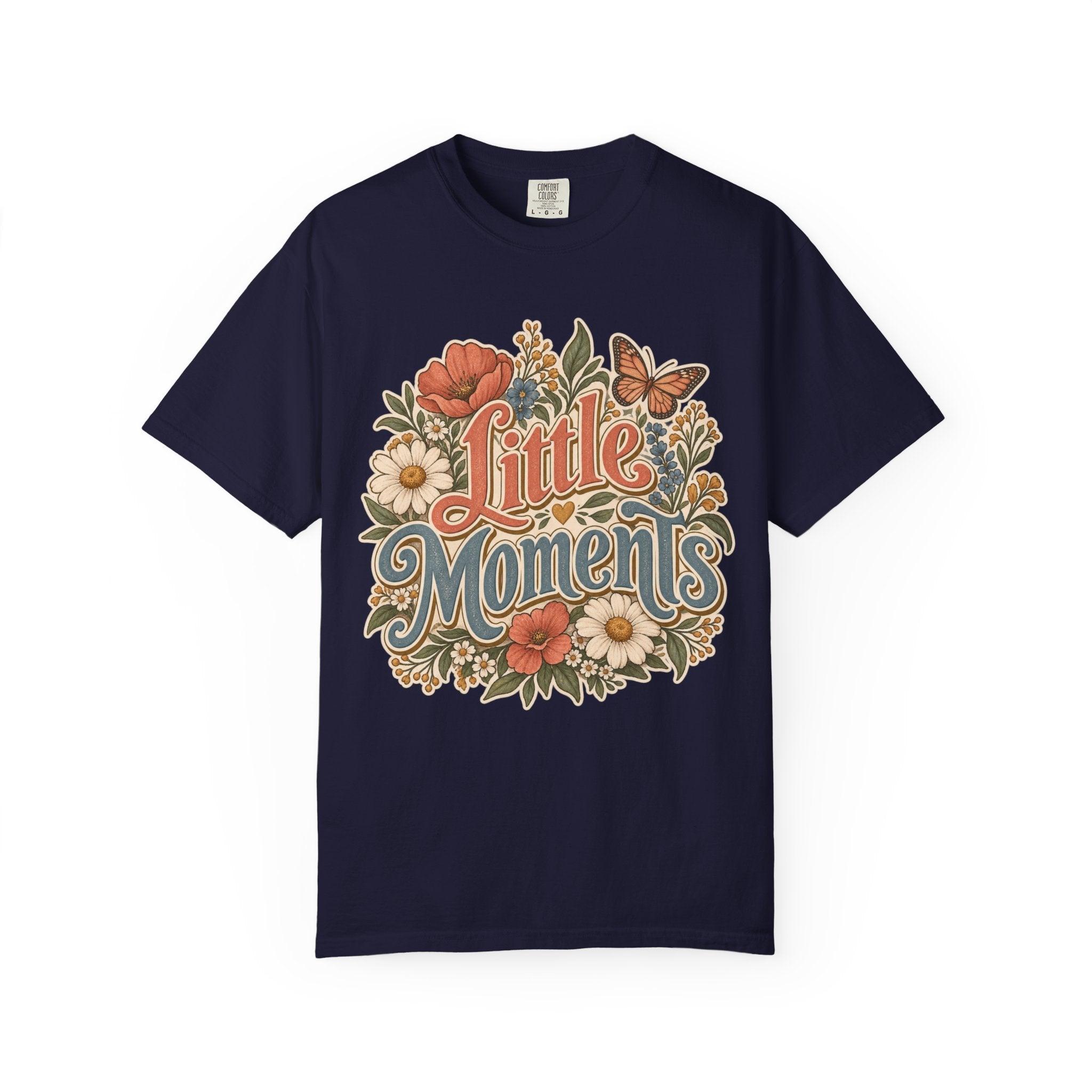 Little Moments T-Shirt — Vintage Floral Butterfly Comfort Colors® Tee