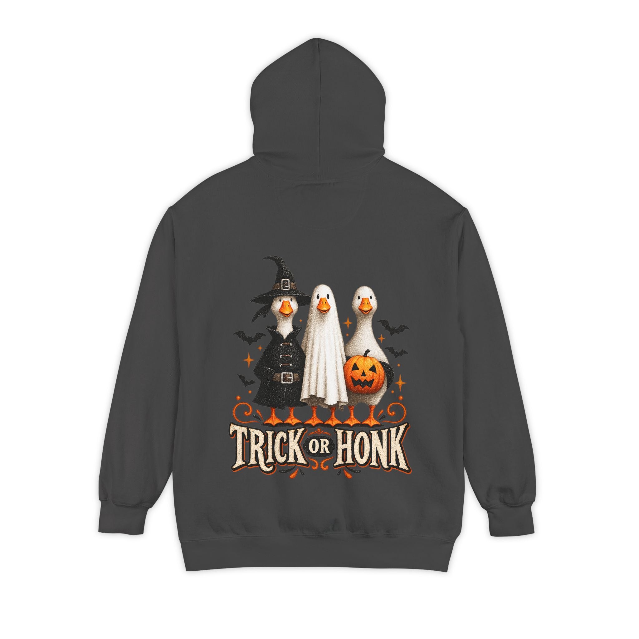 Halloween Witch & Cat Hoodie — 'Trick or Treat' Cozy Graphic Pullover