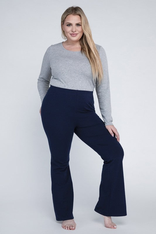 Plus Size Everyday Comfy Flare Stretchy Pants