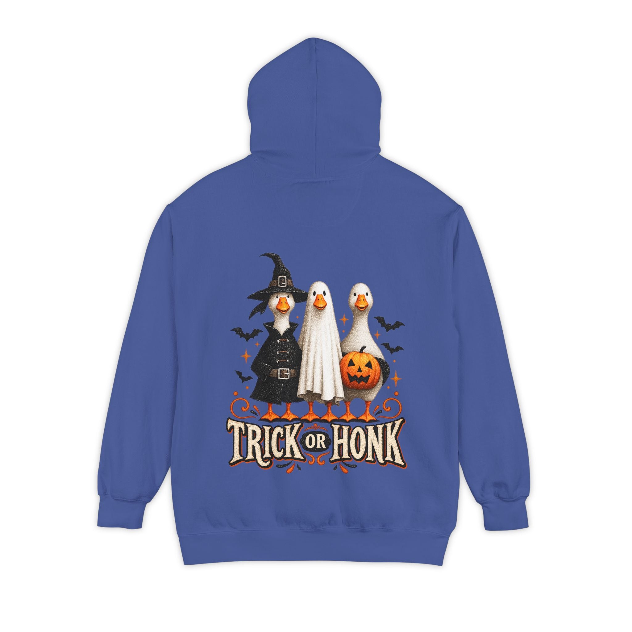 Halloween Witch & Cat Hoodie — 'Trick or Treat' Cozy Graphic Pullover