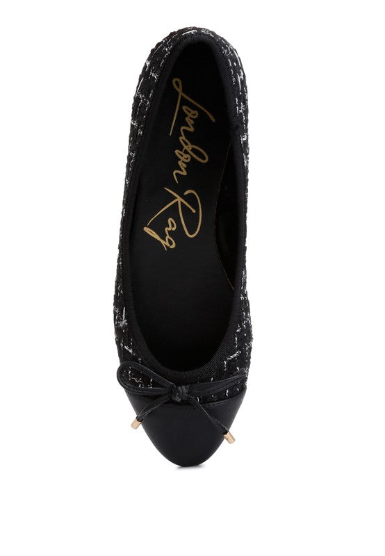 Shop Women's Black Plaid Tweed Ballet Flats | Shop Boutique Footwear Shoes, Ballet Flats, USA Boutique