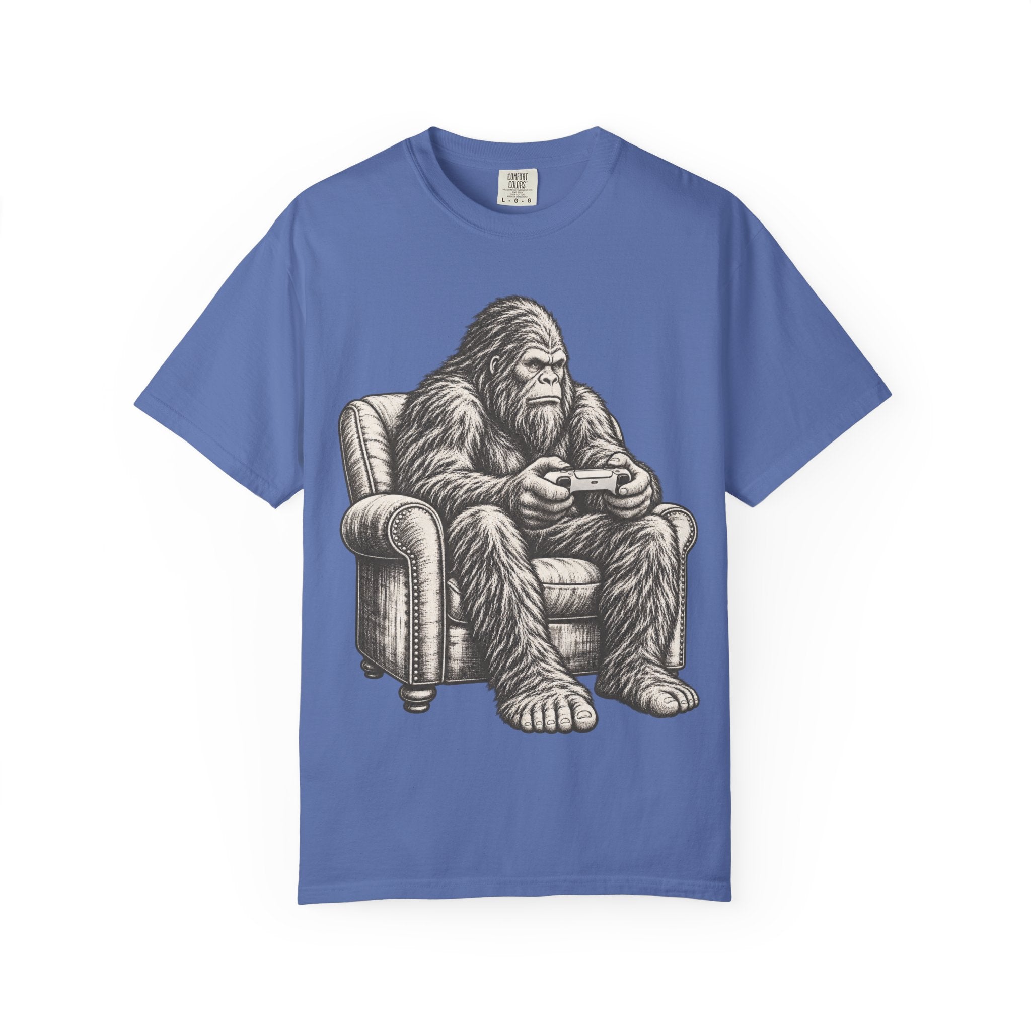 Bigfoot Gamer T-Shirt — Sasquatch gaming Comfort Colors® 1717 graphic tee, product image 13