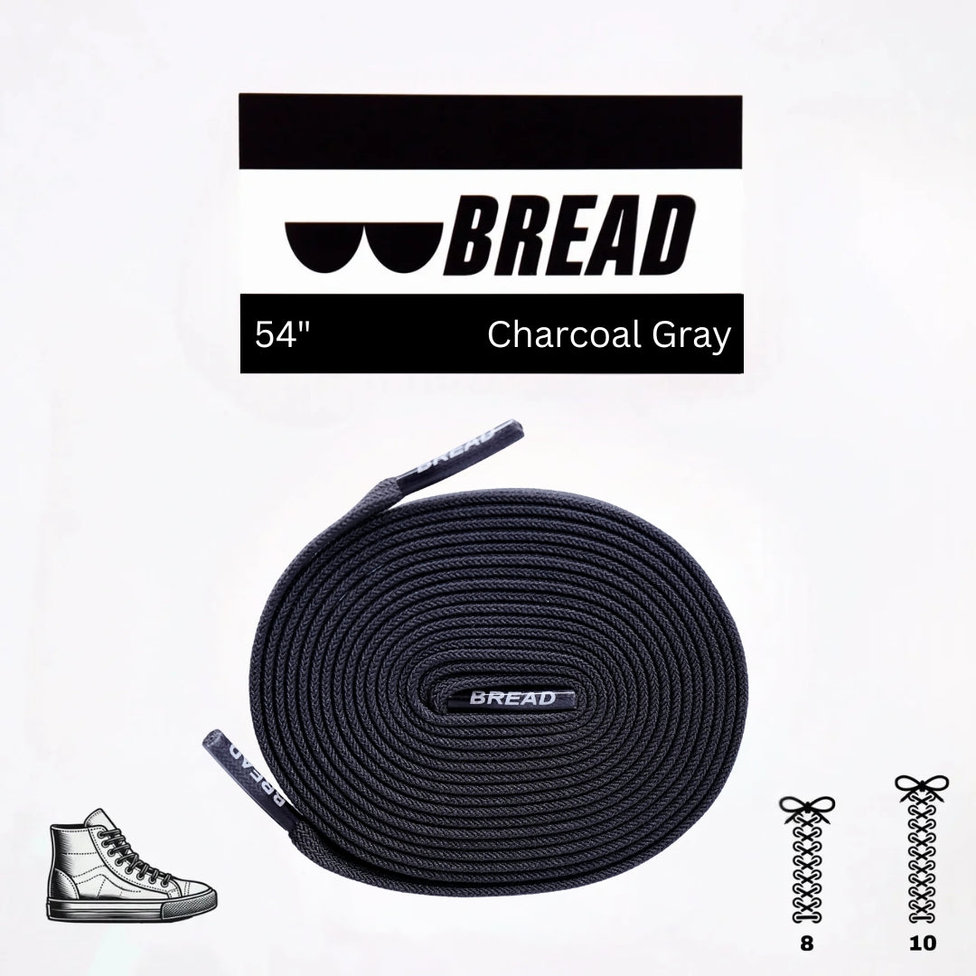 Charcoal Grey Bread Laces, Shoelaces