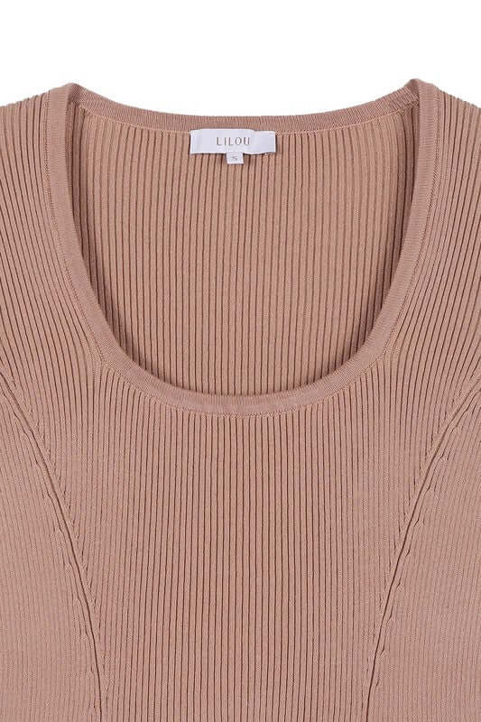 Knitted Fit Long Sleeve Flare Mini Dress - Perfect for Any Occasion, Dresses, $ 51.95, A Moment Of Now™