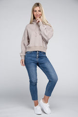 Acid Wash Fleece Hoodie, ZENANA, A Moment Of Now