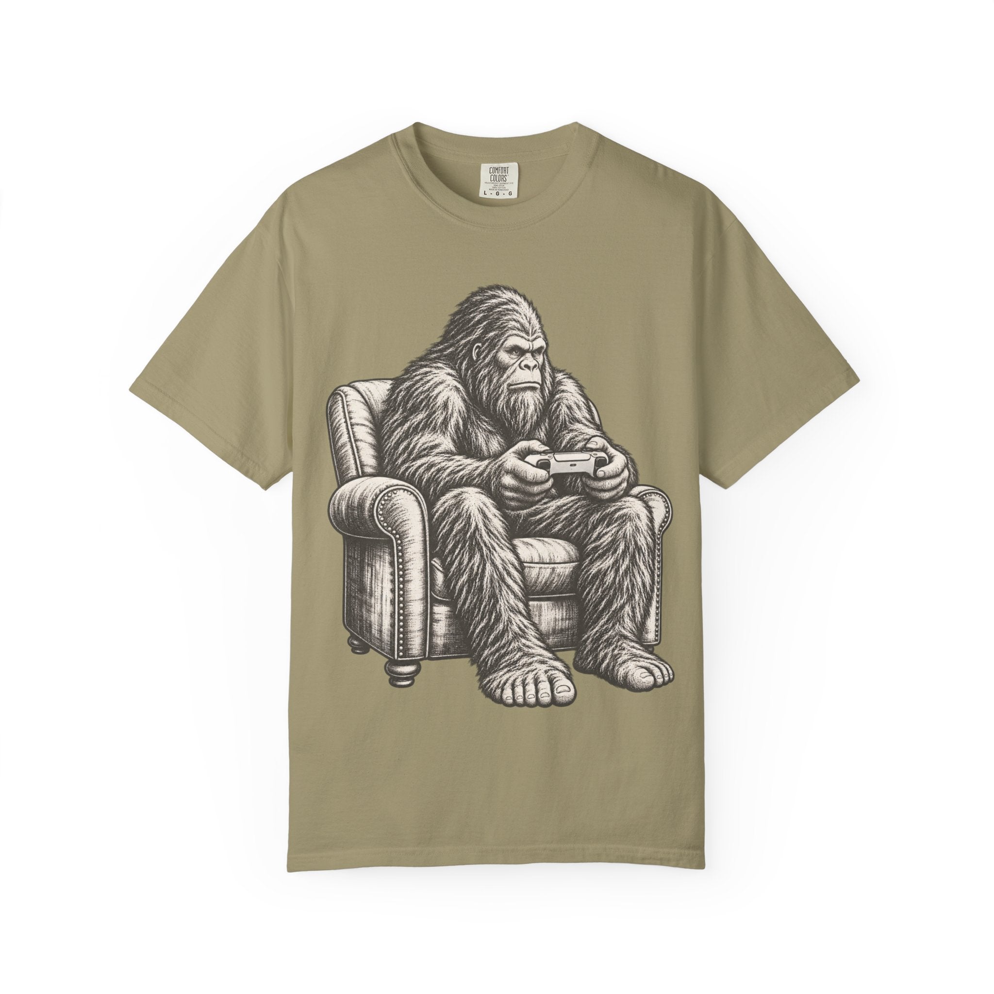 Bigfoot Gamer T-Shirt — Sasquatch gaming Comfort Colors® 1717 graphic tee, product image 16