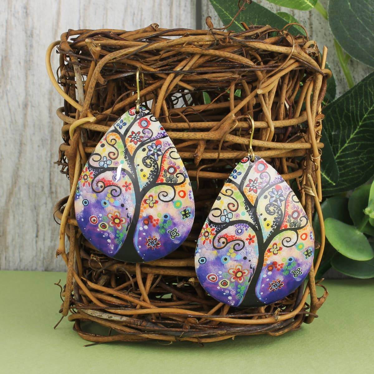 Whimsical Tree of Life Teardrop Earrings, Accessories, $ 14.00, A Moment Of Now™