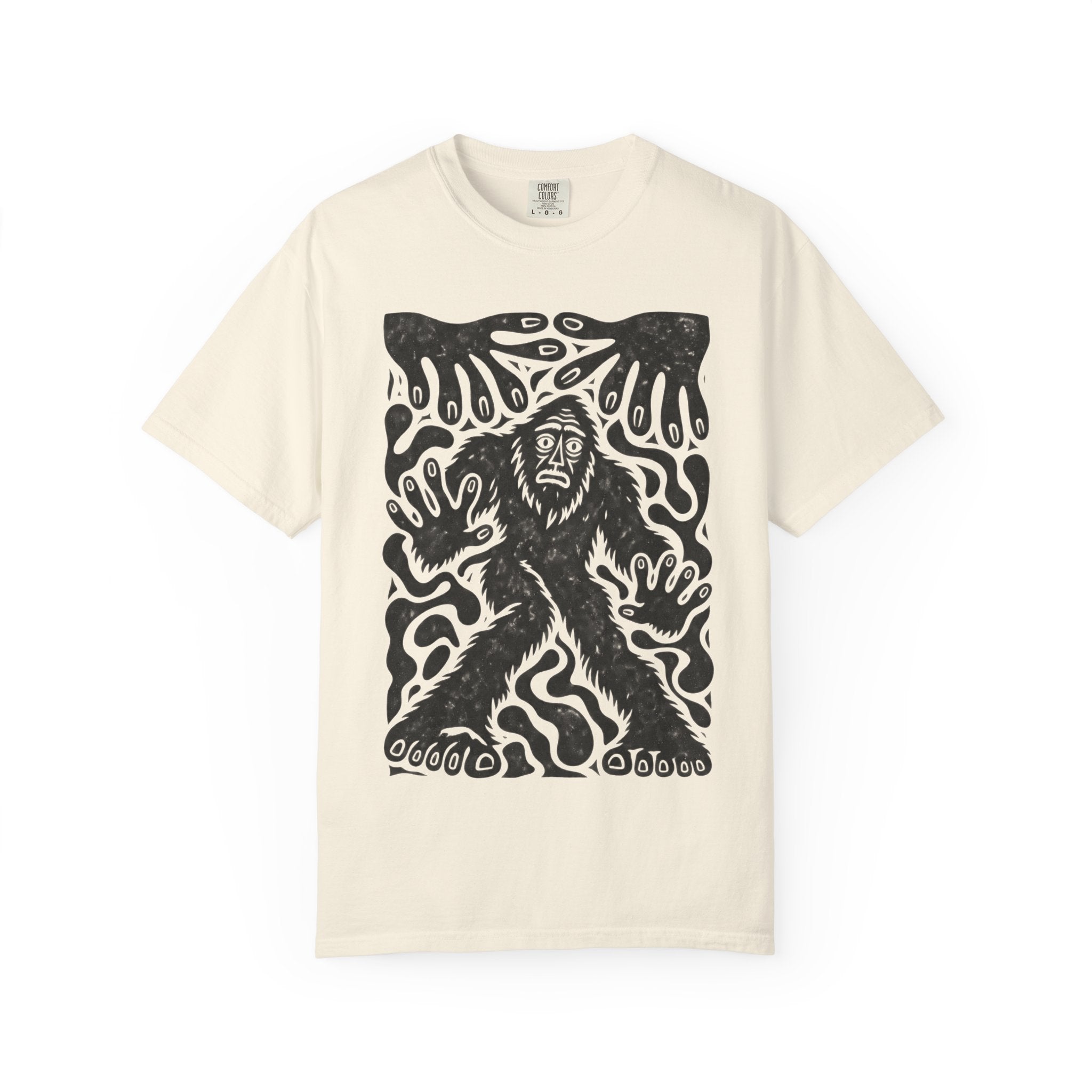 Surreal Haunted Bigfoot Graphic T-Shirt | Vintage Sasquatch Tee