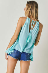 Printed Sleeveless Ruffle Tank Top, Davi & Dani, $ 46.95