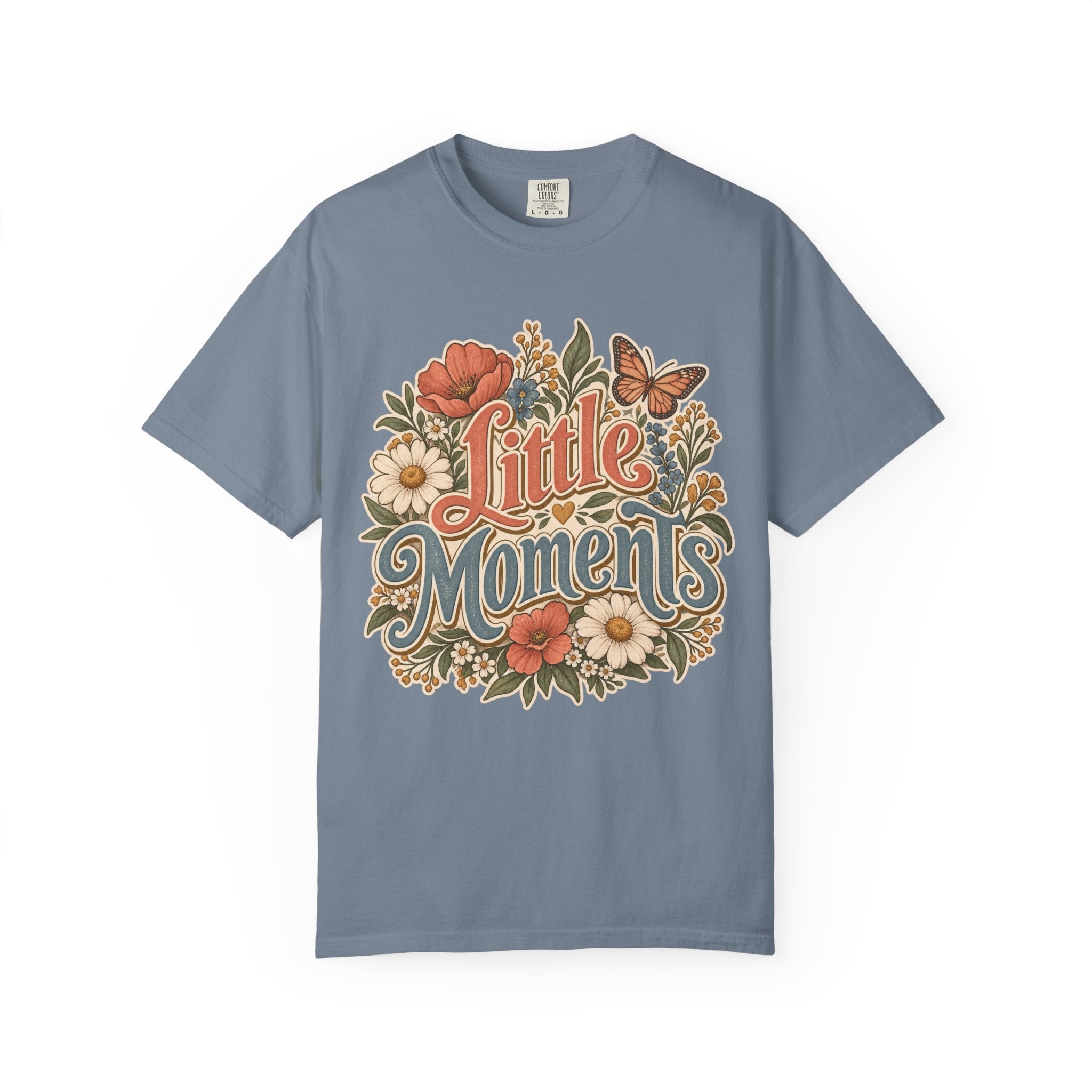Little Moments T-Shirt — Vintage Floral Butterfly Comfort Colors® Tee