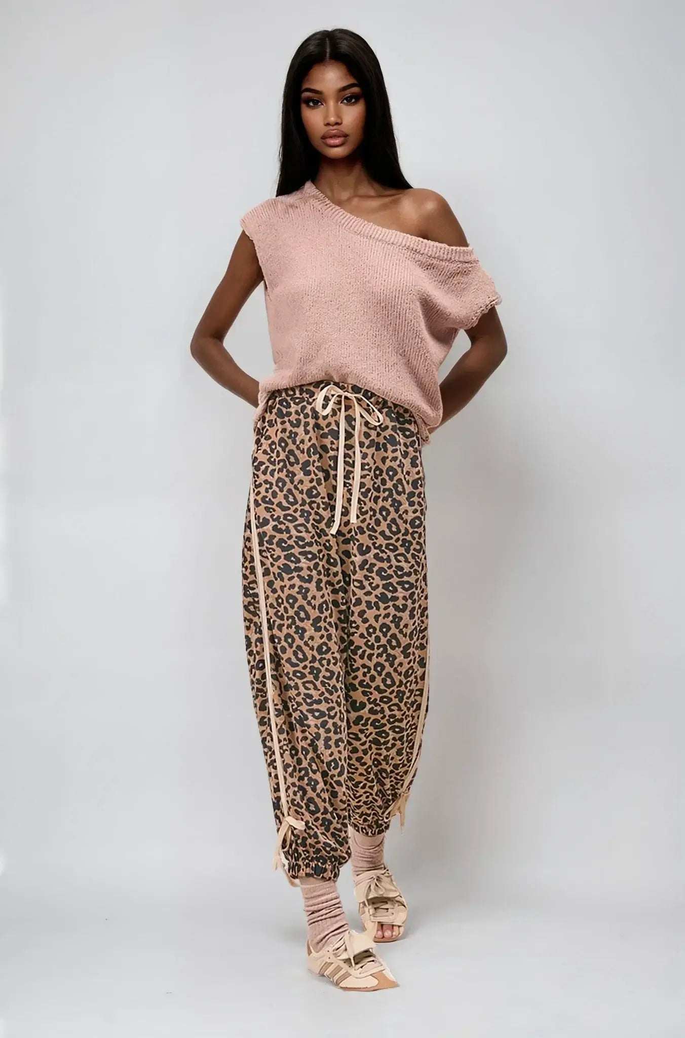 Wild Prowess Jogger – Leopard Luxe Waffle Knit, Clothing, $ 48.00, A Moment Of Now™