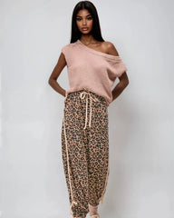 Wild Prowess Jogger – Leopard Luxe Waffle Knit, Clothing, $ 48.00, A Moment Of Now™