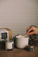 Evergreen Cement Candle