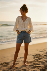 Easy Buckle Shorts | Hey Joanie – High-Rise Denim Shorts, Shorts, $ 88.00, A Moment Of Now™