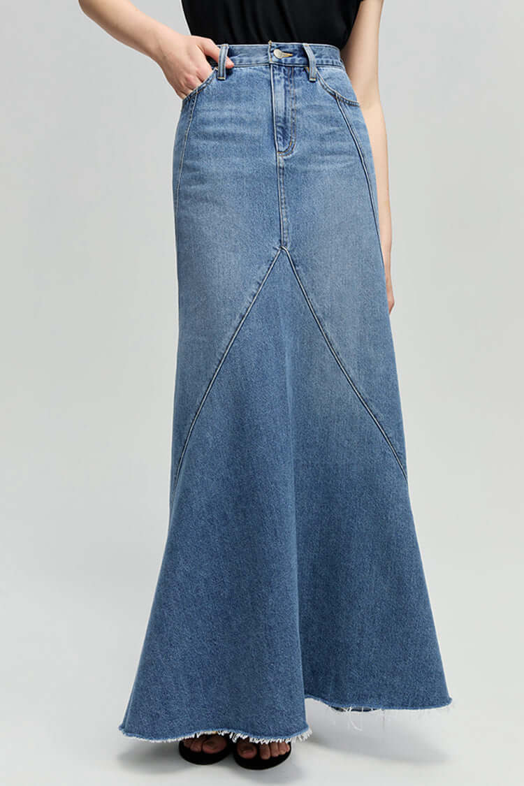 Ocean Wave Denim Skirt HJ821, , $ 118.00, A Moment Of Now™