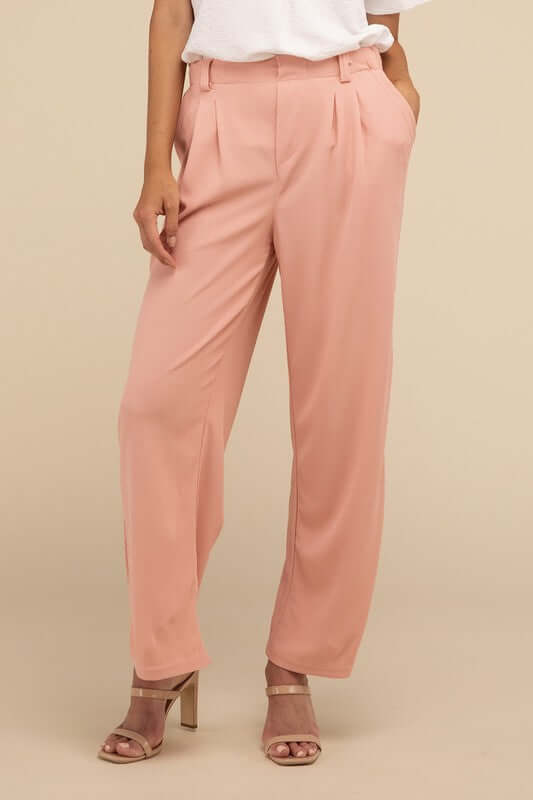 Waffle Elastic Waistband Trouser Pants, Lilou, $ 26.95