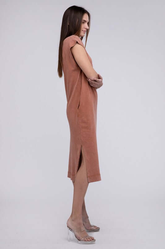 Casual Comfy Sleeveless Midi Dress, HYFVE, $ 50.07