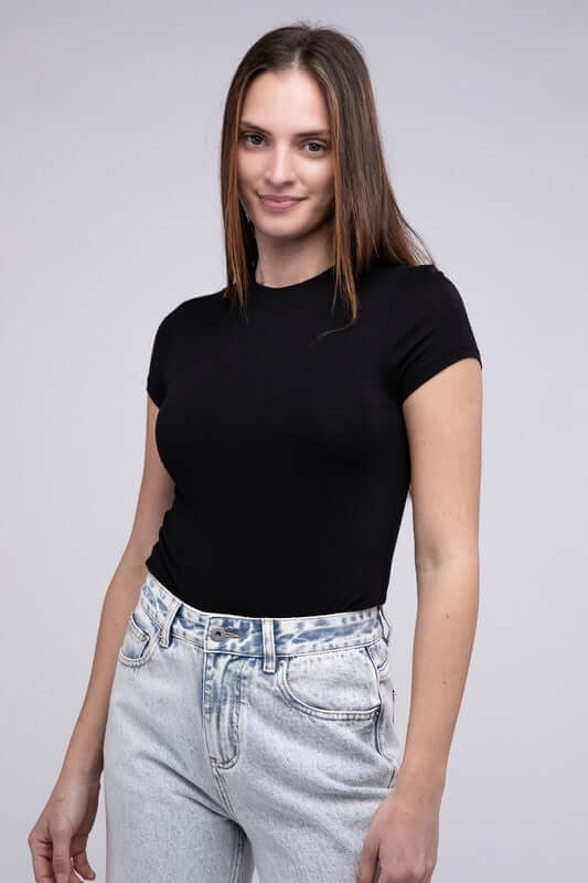 Double Layered Cap Sleeve Bodysuit, HYFVE, $ 35.95